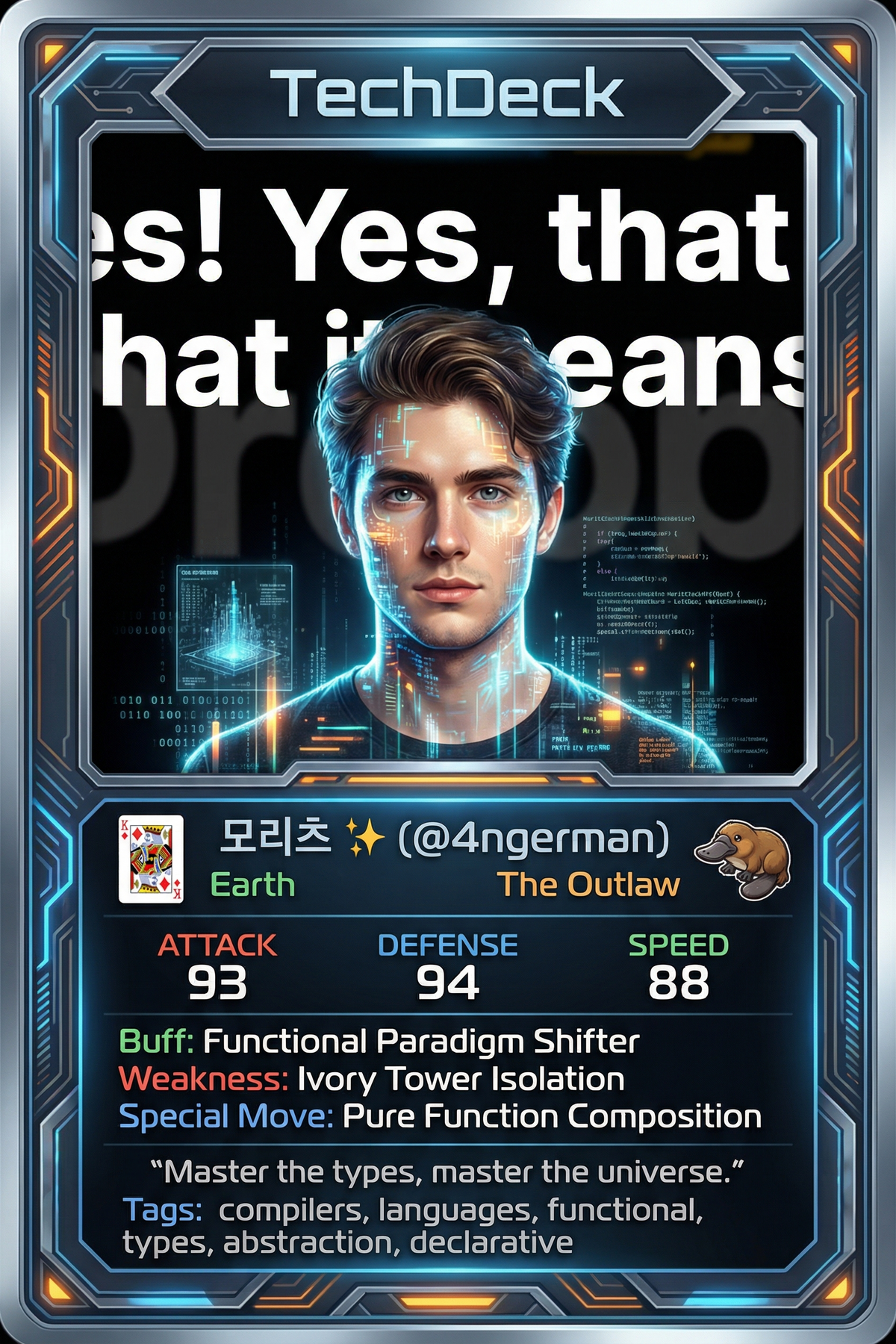 모리츠 ✨'s TechDeck AI Generated Card