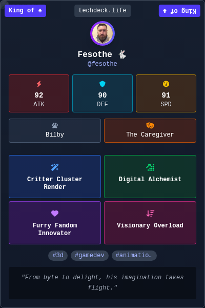 Fesothe π's TechDeck Trading Card