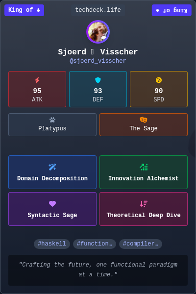 Sjoerd 슕 Visscher's TechDeck Trading Card