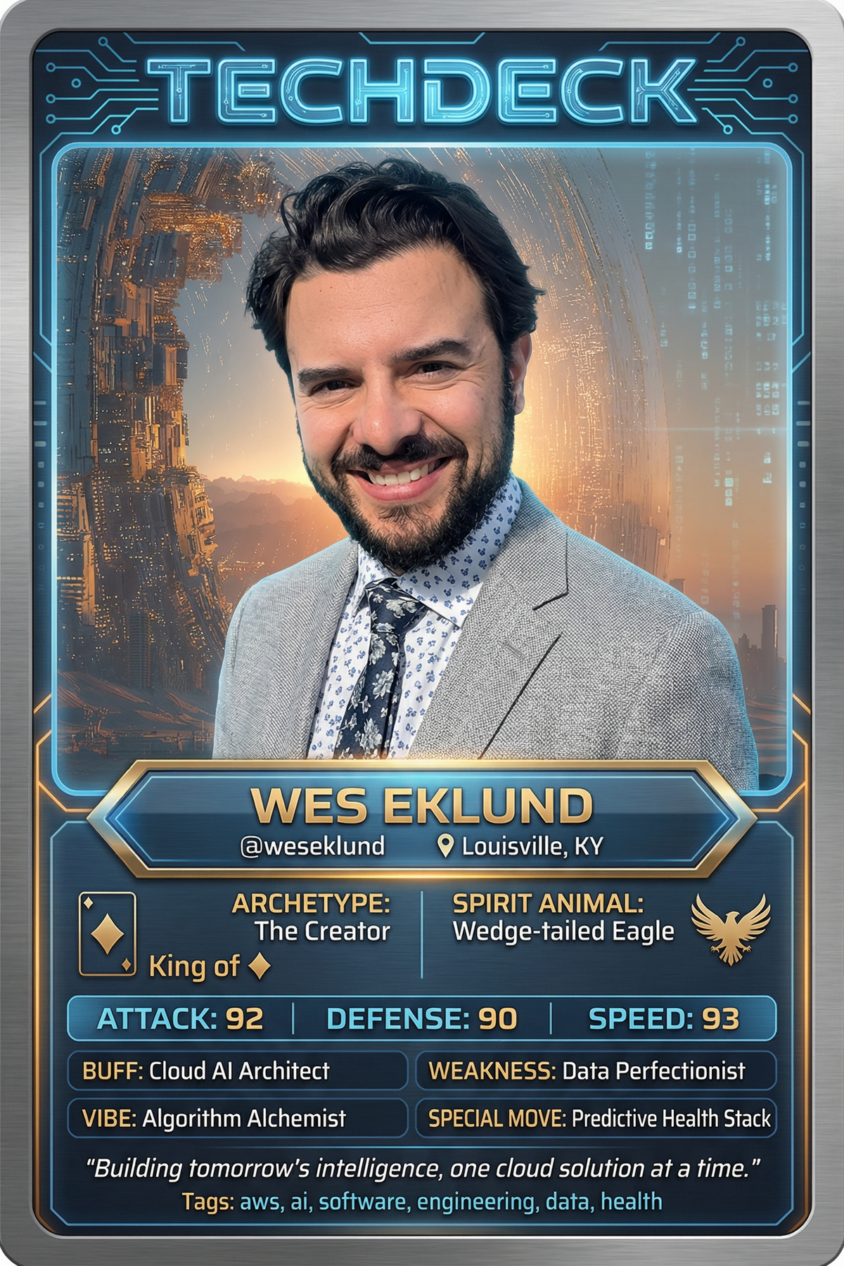 Wes Eklund's TechDeck AI Generated Card