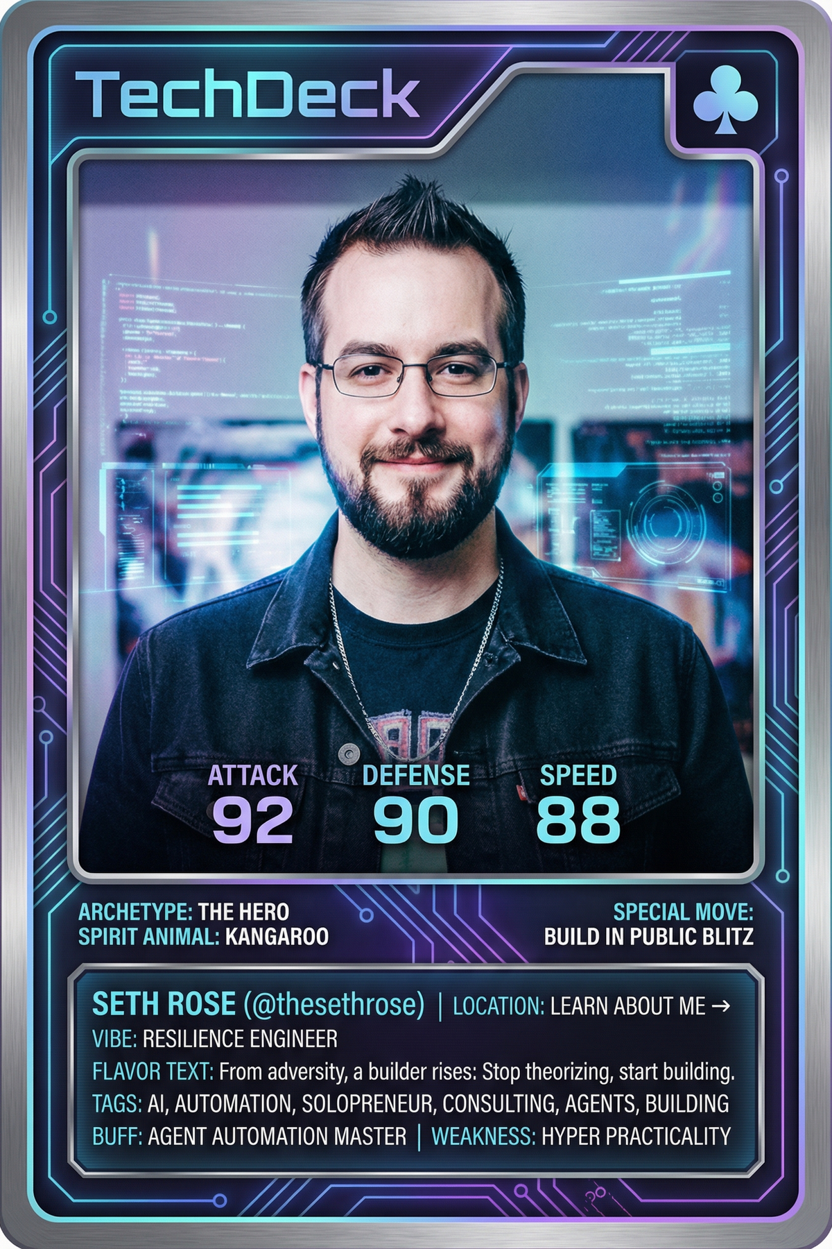 Seth Rose's TechDeck AI Generated Card