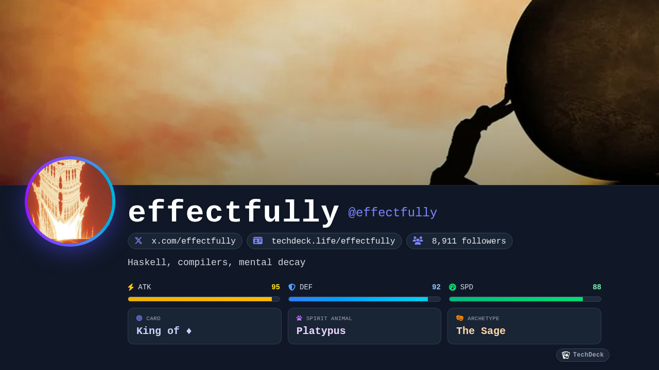effectfully's TechDeck Business Card
