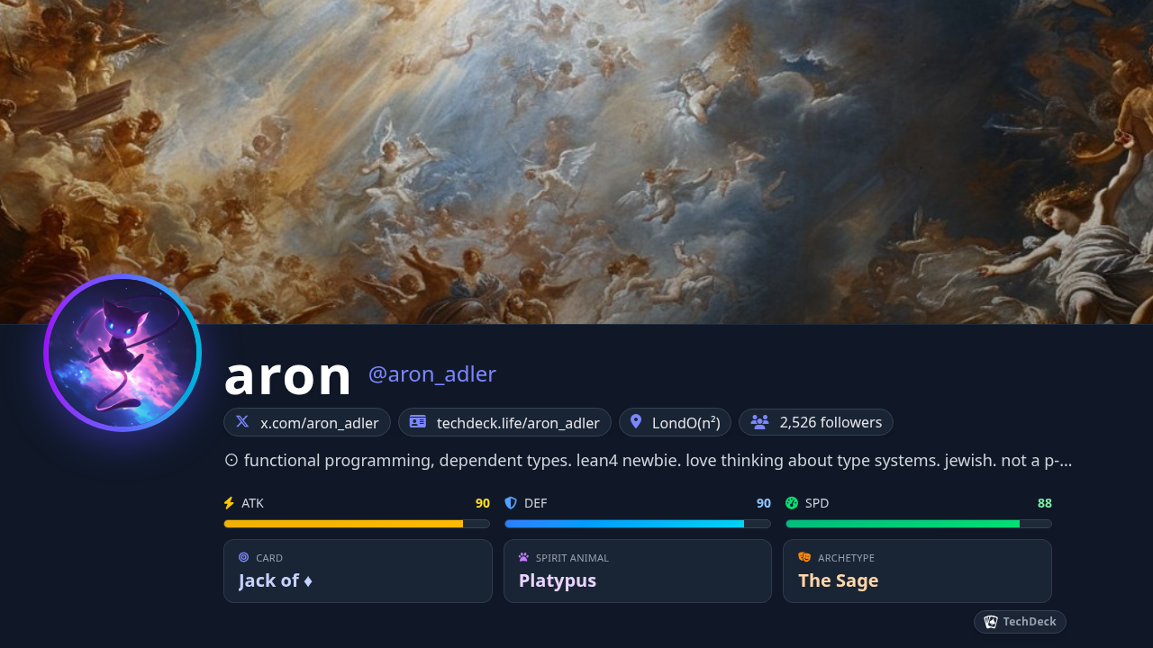 aron's TechDeck Business Card