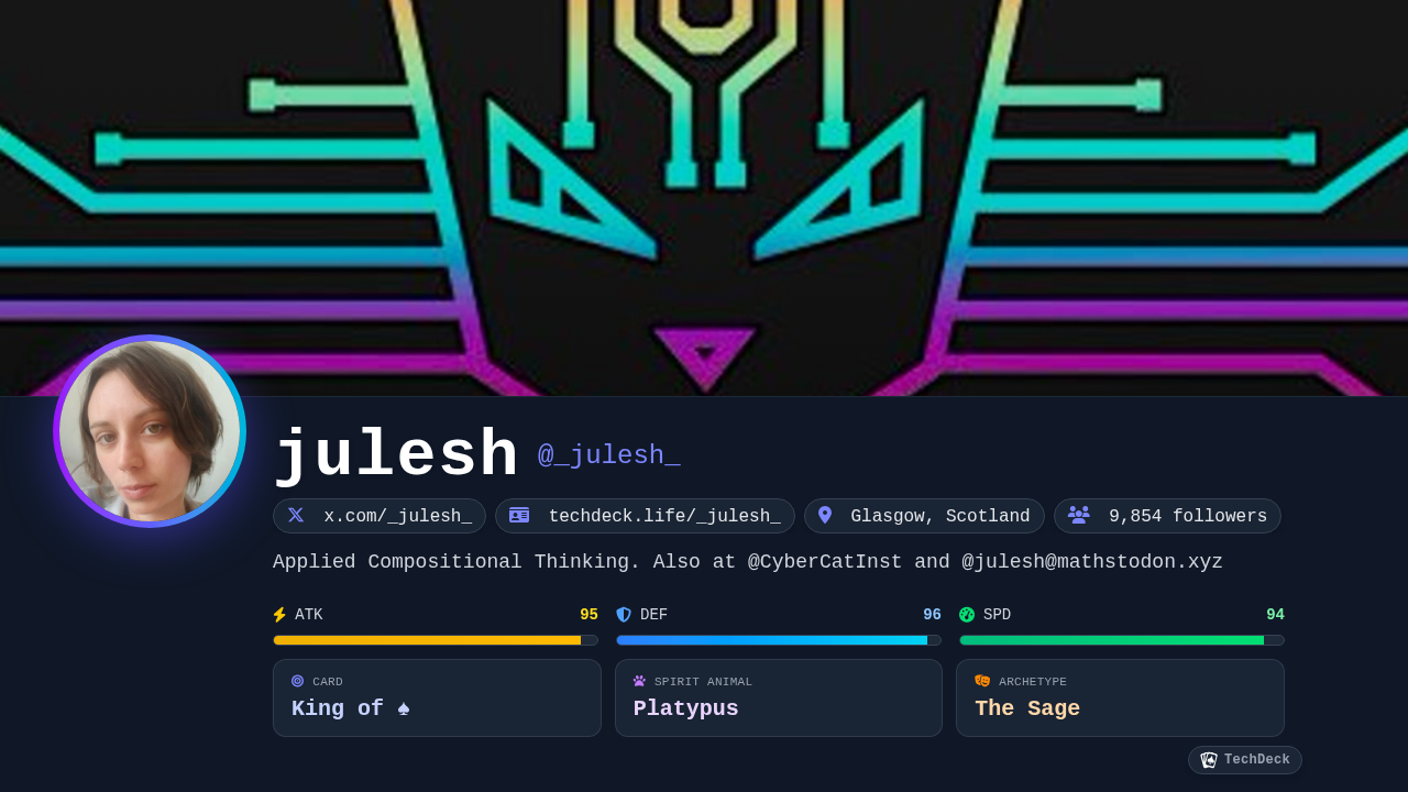 julesh's TechDeck Business Card