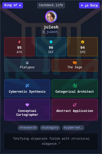 julesh's TechDeck Trading Card