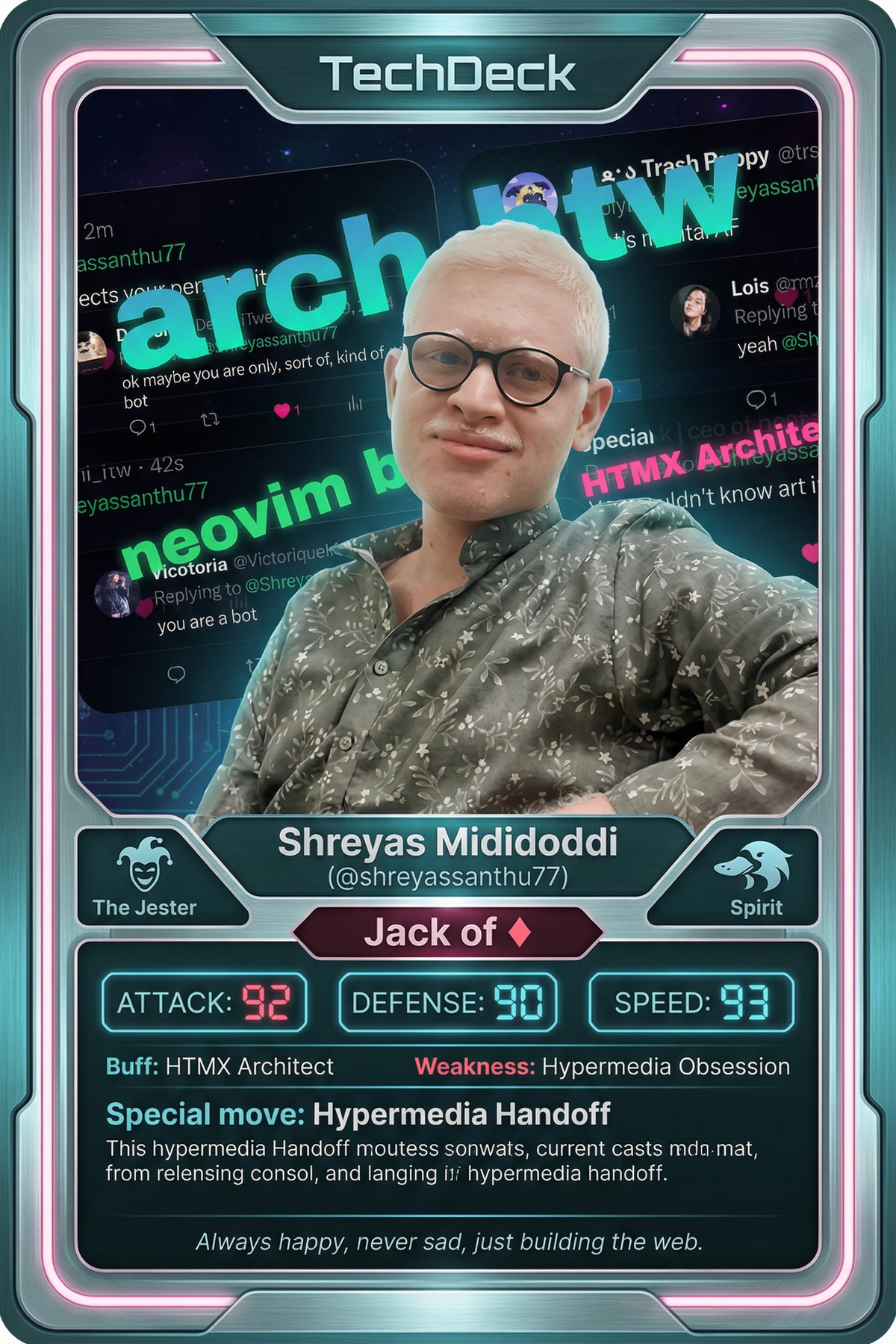 Shreyas Mididoddi's TechDeck AI Generated Card