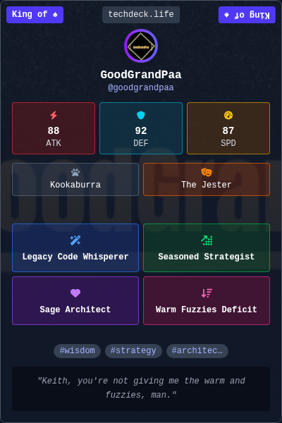 GoodGrandPaa's TechDeck Trading Card