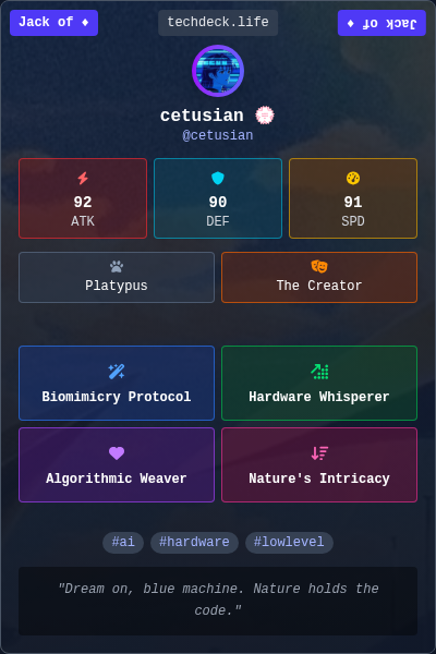cetusian 💮's TechDeck Trading Card